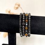 Hematite x Tiger Eye Bracelet Set thumbnail 2