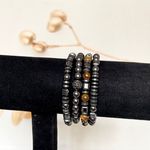 Hematite x Tiger Eye Bracelet Set thumbnail 1
