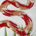 E! Red and Cream Waist Bead thumbnail 1