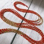 Red and Gold Crystal Waist Bead thumbnail 1