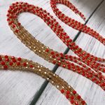 Red and Gold Crystal Waist Bead thumbnail 2