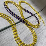 Yellow and Blue Crystal Waist Bead thumbnail 1