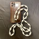 Chrome Faux Pearl Crossbody Phone Lanyard thumbnail 4